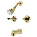 Kingston Brass Two-Handle Tub and Shower Faucet, Polished Brass KB242AKL